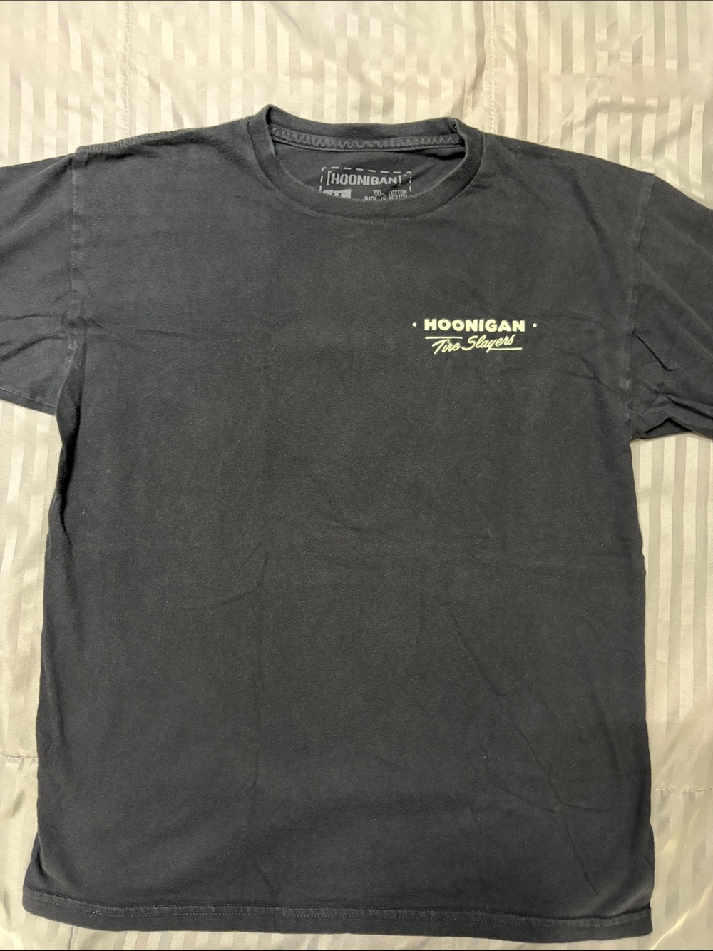Black Short Sleeve Crewneck T-Shirt - Tire Slayers Logo